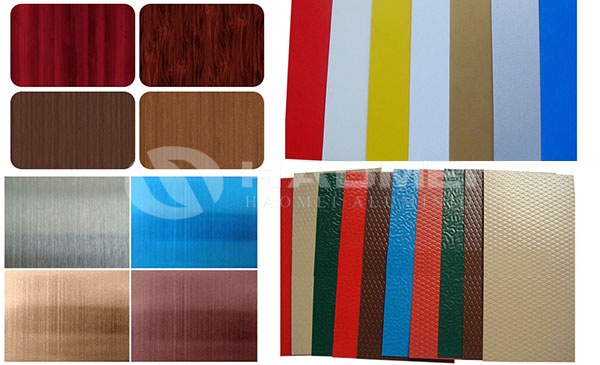 painted aluminum sheet metal samples